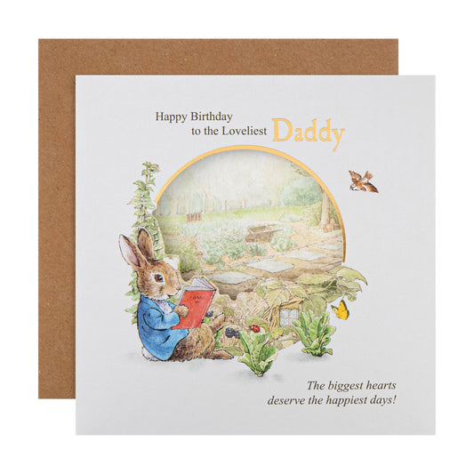 Birthday Card for Daddy - Peter Rabbit Design