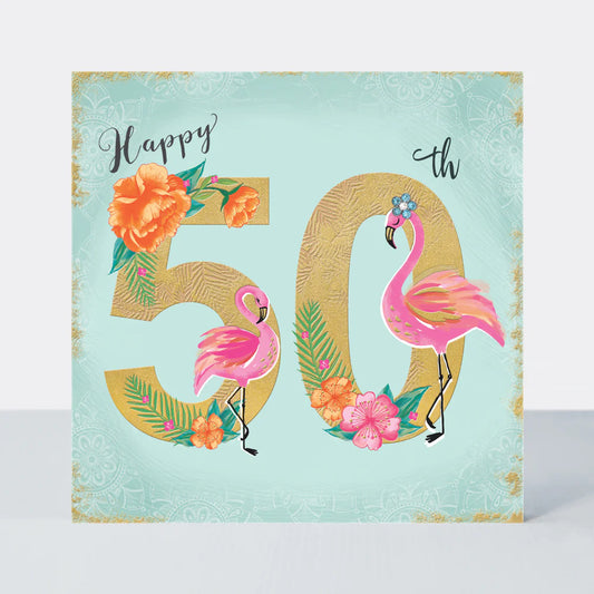 50th female birthday card - Darjeeling