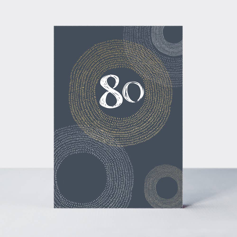 Ebb & Flow 80th Birthday Card