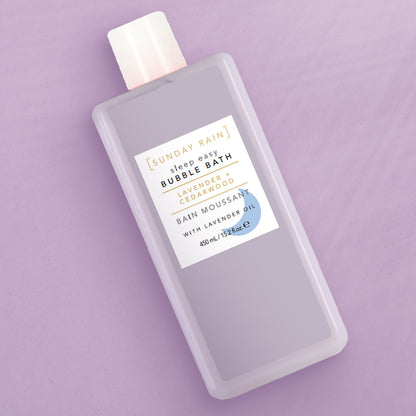 Sleep easy lavender bubble bath