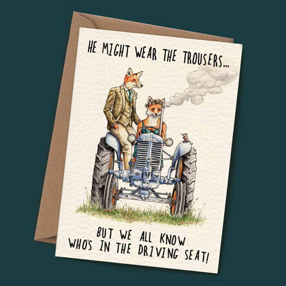 Driving Seat Card - Wedding Card - Engagement Card