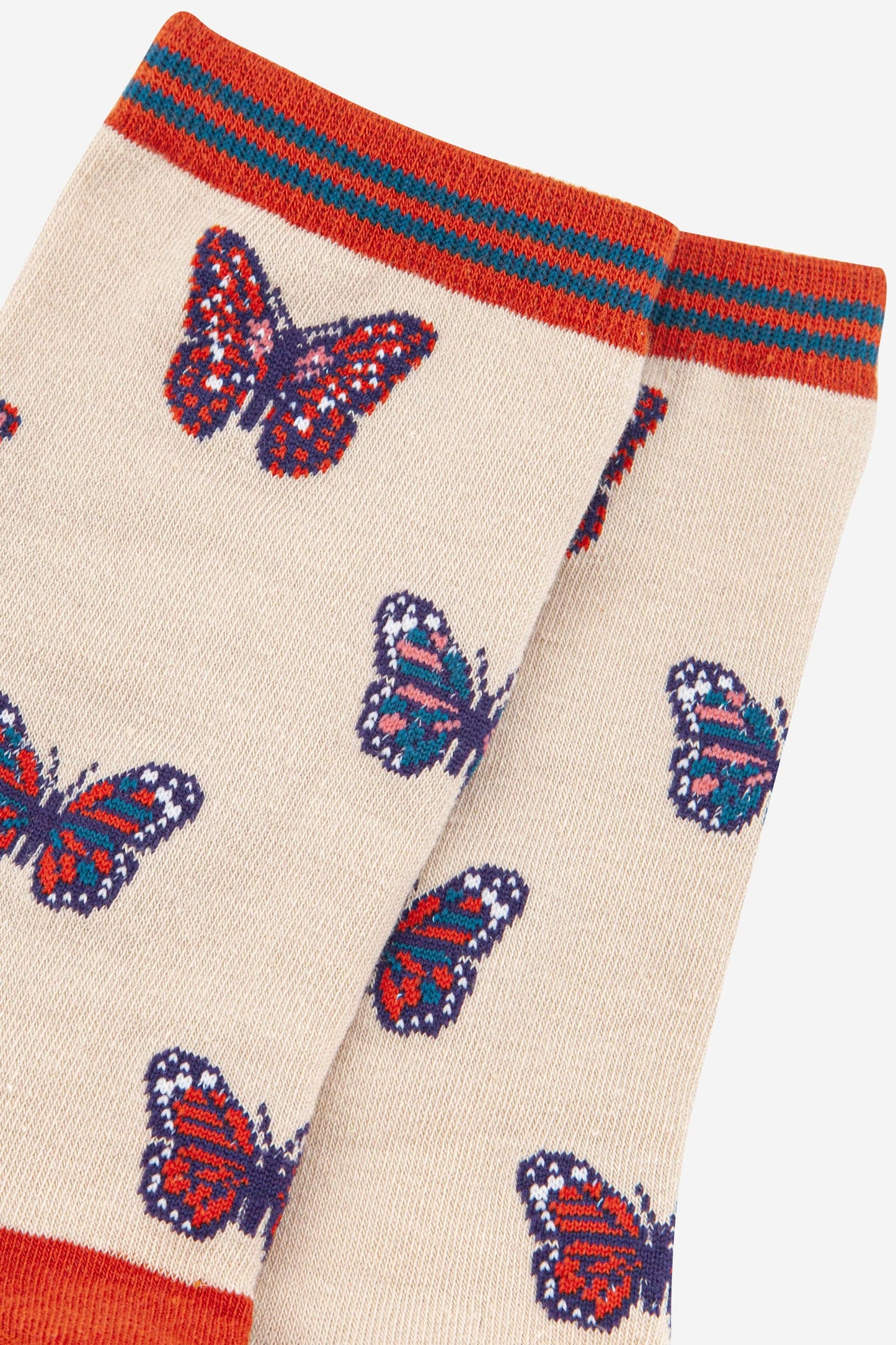 Women's Butterfly Print Bamboo Socks