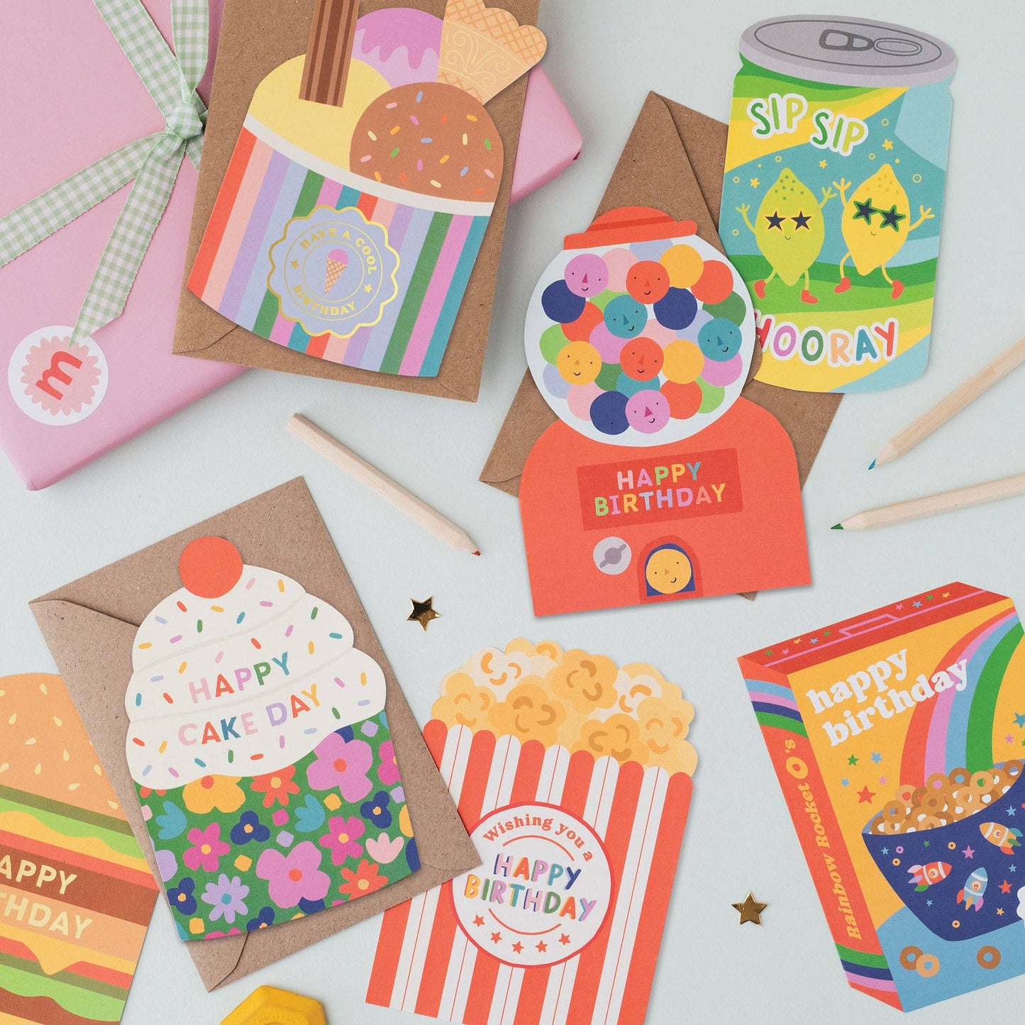 Popcorn Birthday Card