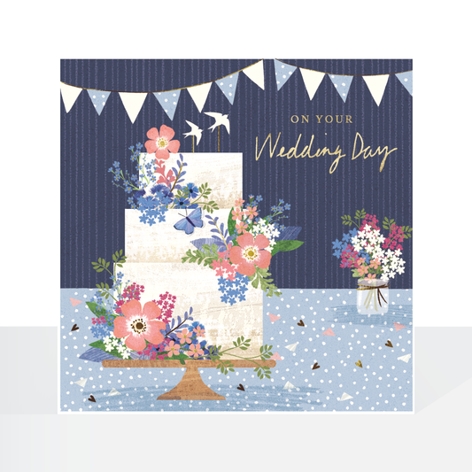 On your wedding day, cake card