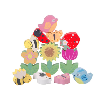Spring garden balancing game wooden baby gift - Orange Tree Toys