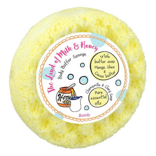The land of milk & honey soap shower sponge - Bomb Cosmetics