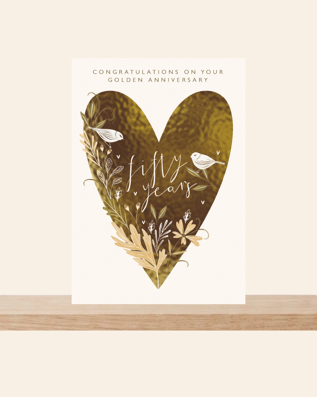 50 years Golden wedding anniversary card