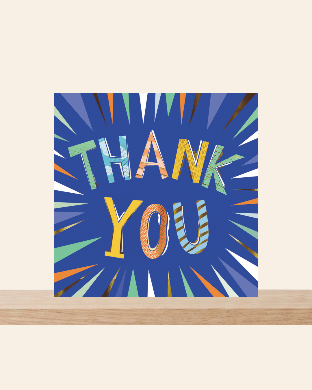 Thank you blue burst card