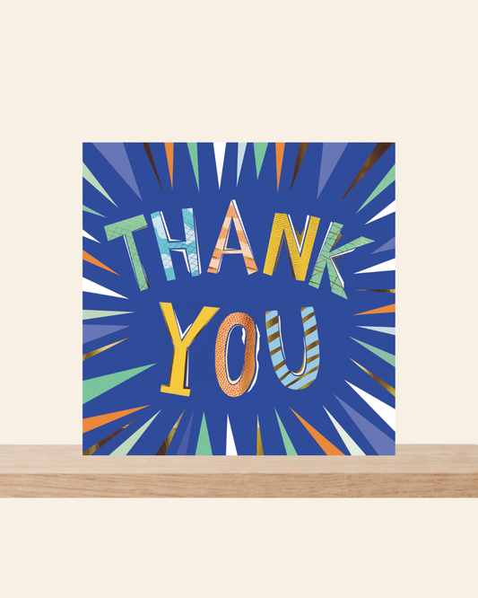 Thank you blue burst card
