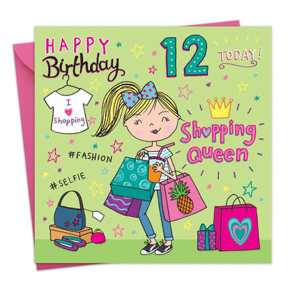 12th Birthday Card - Girls Birthday Card