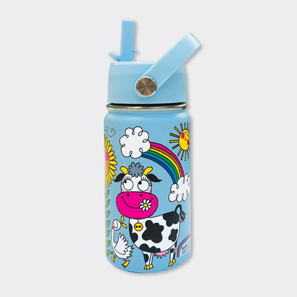 Kid's Stainless Steel Water Bottle - On The Farm
