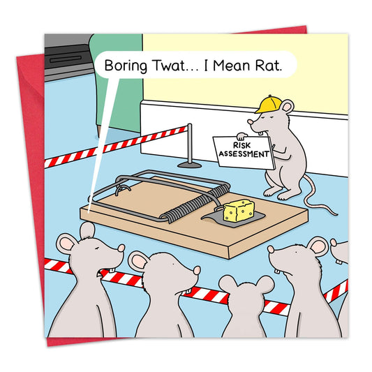 Funny Rude Card - Risk Assessment Rat