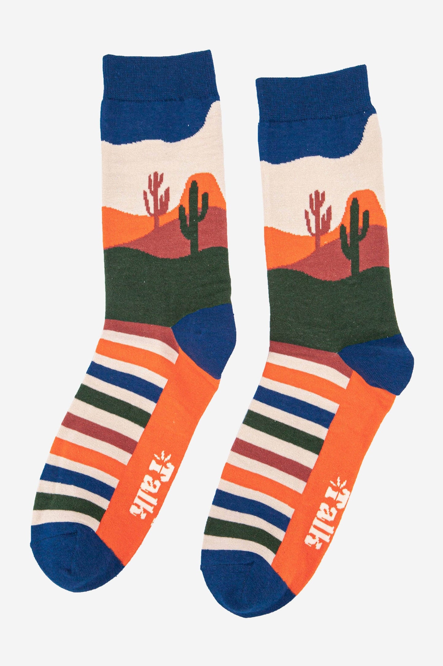 Men's Wild West Desert Cactus Bamboo Socks