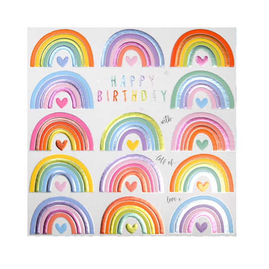 Happy birthday rainbows card