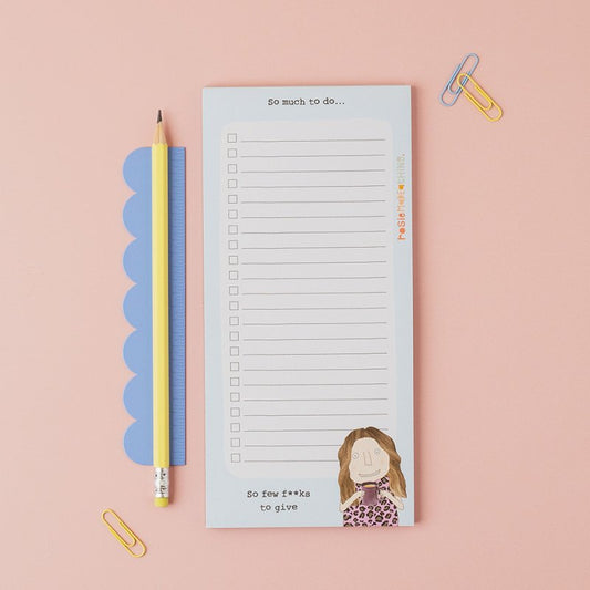 Listy Jot pad, So much to do, so few f’s to give