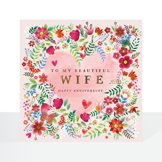 Beautiful Wife Anniversary card