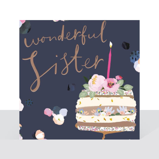 Wonderful Sister, birthday card - Stephanie Dyment