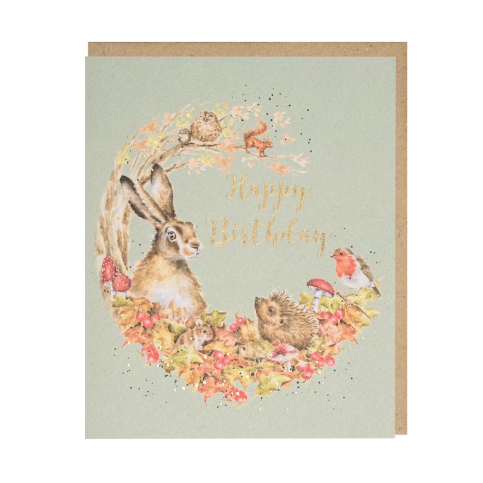 Happy Birthday, foraging foray card - Wrendale