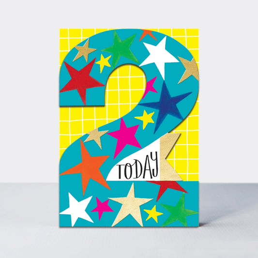 2nd birthday card - stars - Rachel Ellen