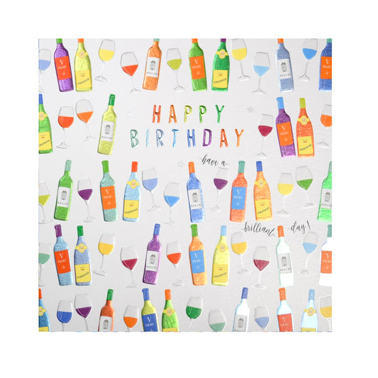 Happy birthday, wine card