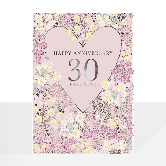 30 pearl years Anniversary card