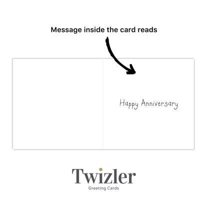 Happy Anniversary Card Rabbits