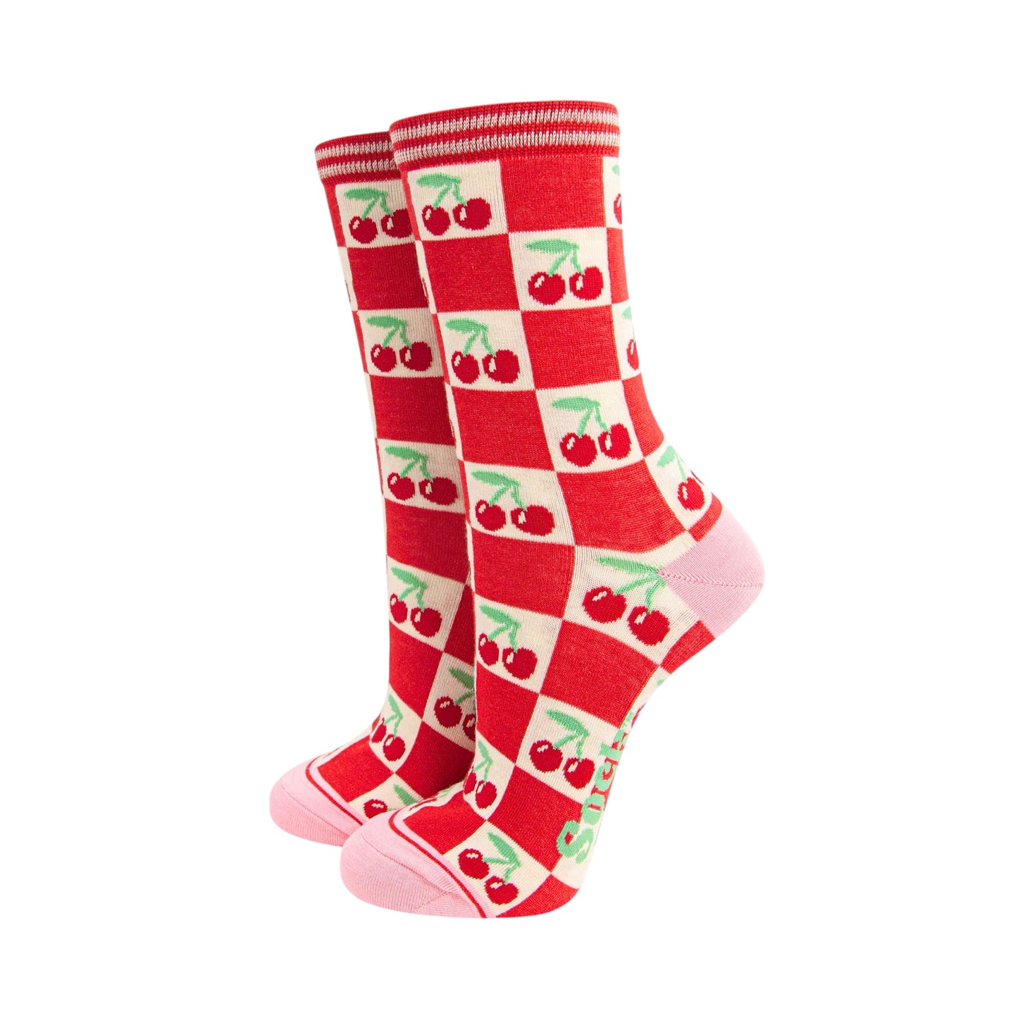 Ladies bamboo socks - Juicy cherry