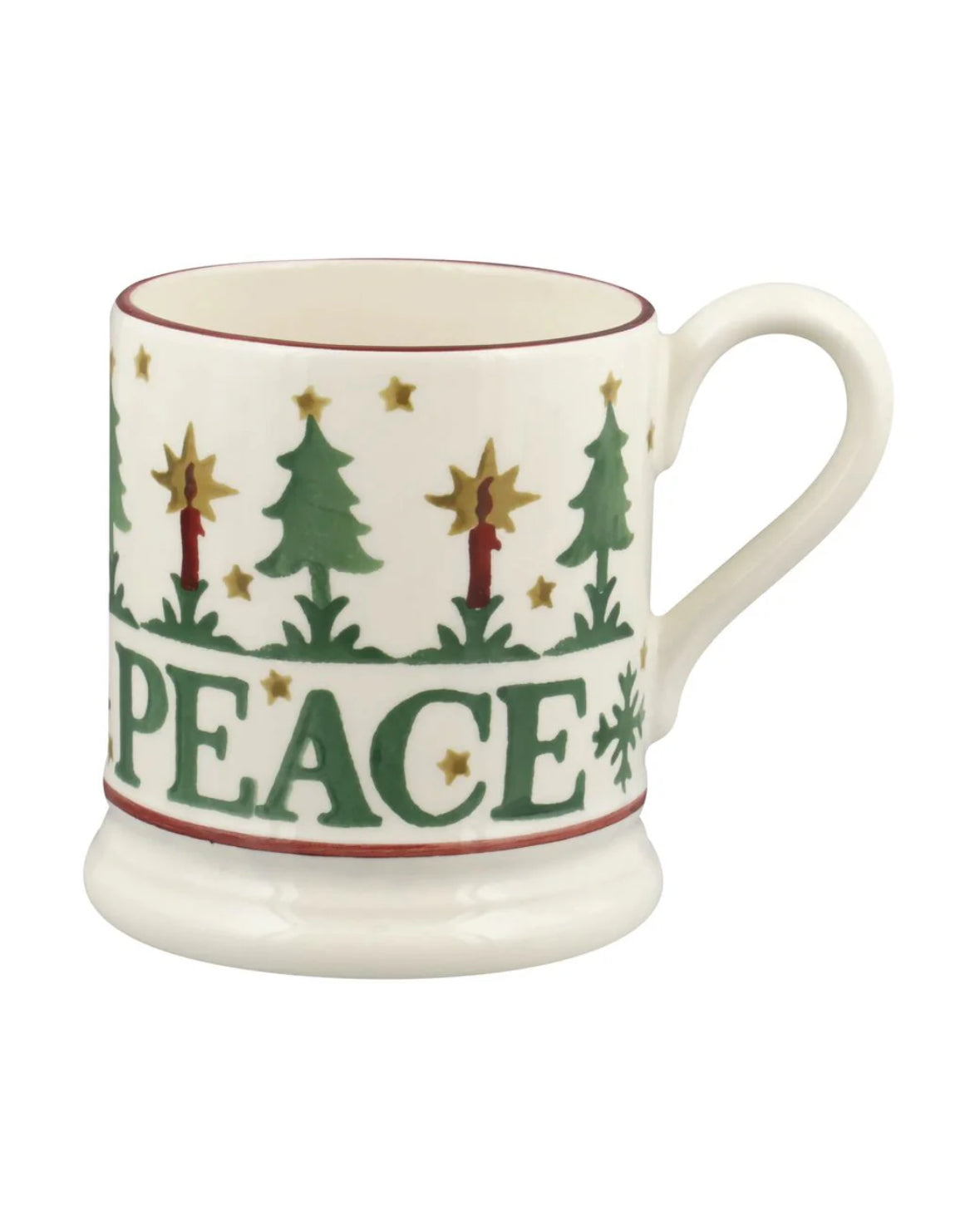 Christmas Peace & Joy half pint mug set of 2 - Emma Bridgewater