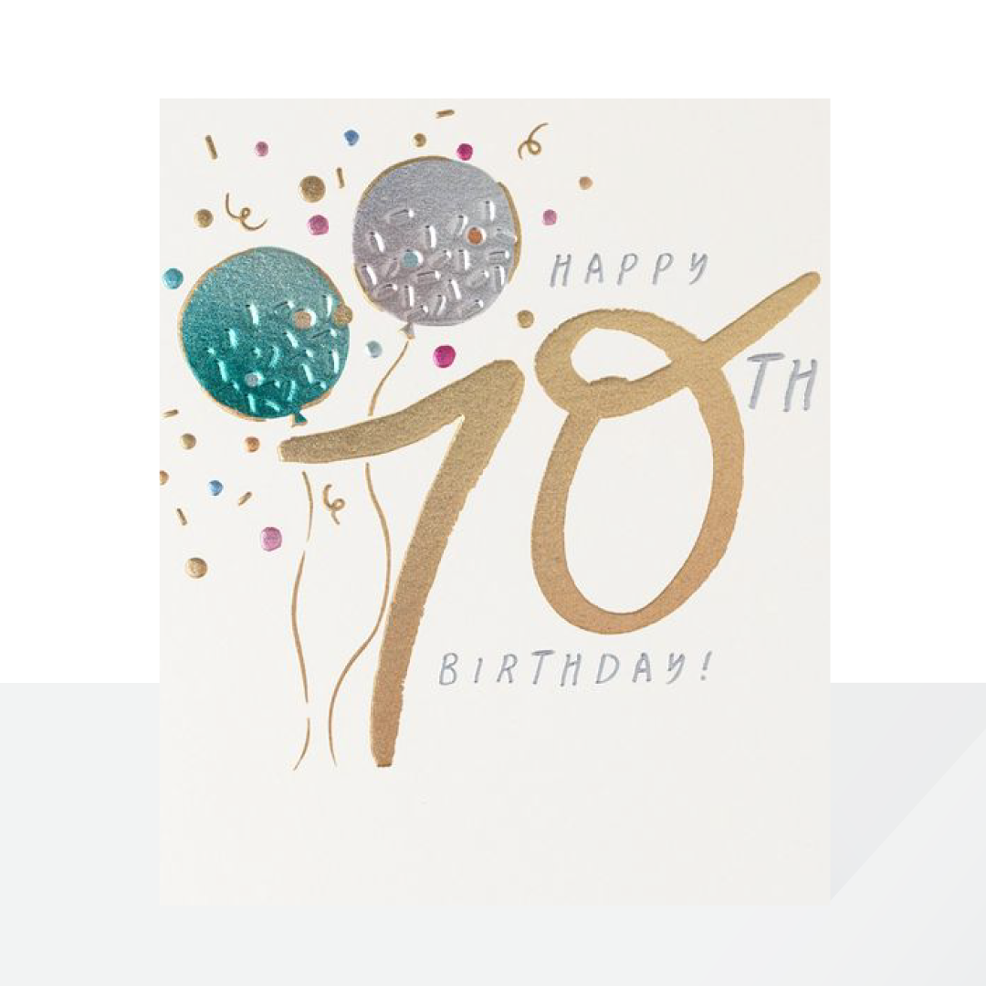 70th birthday metallics