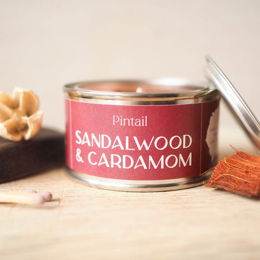 Sandalwood and Cardamom Paint Pot Candles | Small Candles