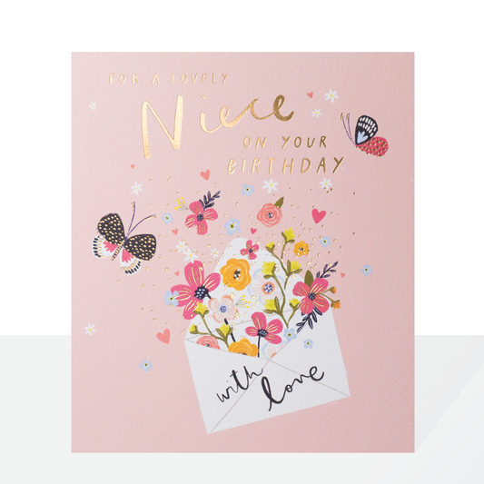 Niece birthday floral - card