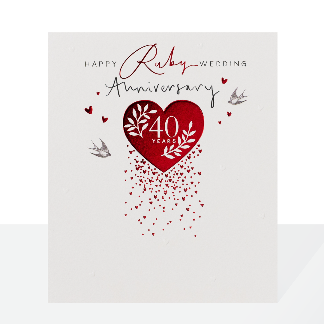 Ruby Anniversary 40 years - card