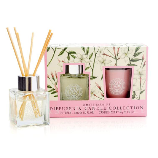 The Somerset Toiletry Co. Aromas Artesanales de Antigua Mini Diffuser and Candle Set White Jasmine