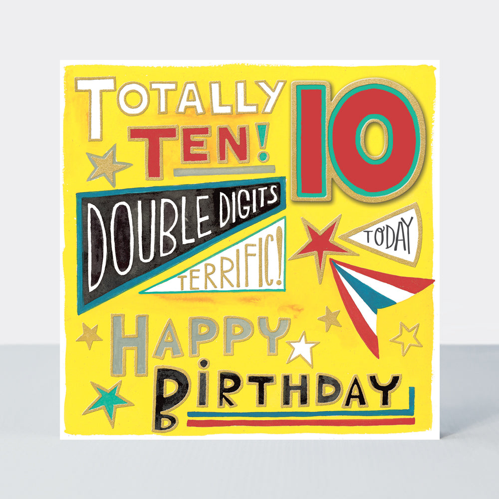 Boys 10th birthday - Rachel Ellen Chatterbox card