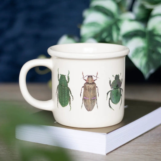 Whimsical Beetle Ceramic Mug