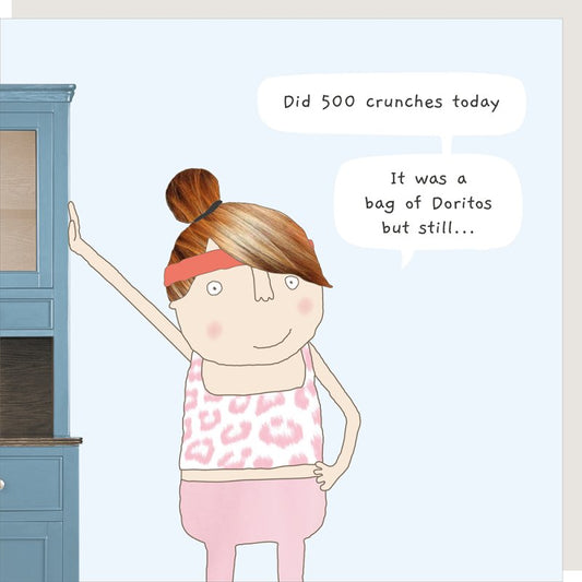 500 crunches - birthday card