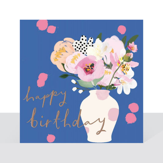 Happy birthday vase card - Stephanie Dyment