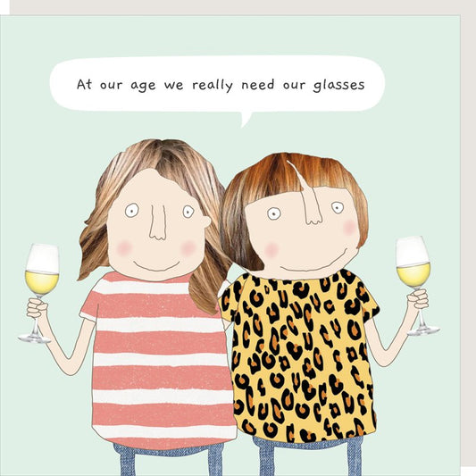 We really need our glasses - birthday card