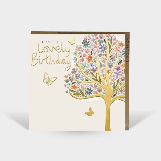 Lovely Birthday Birthday Card for Her Embos Foil Flowers