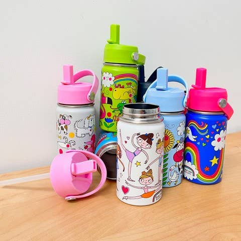 Kid's Stainless Steel Water Bottle - On The Farm