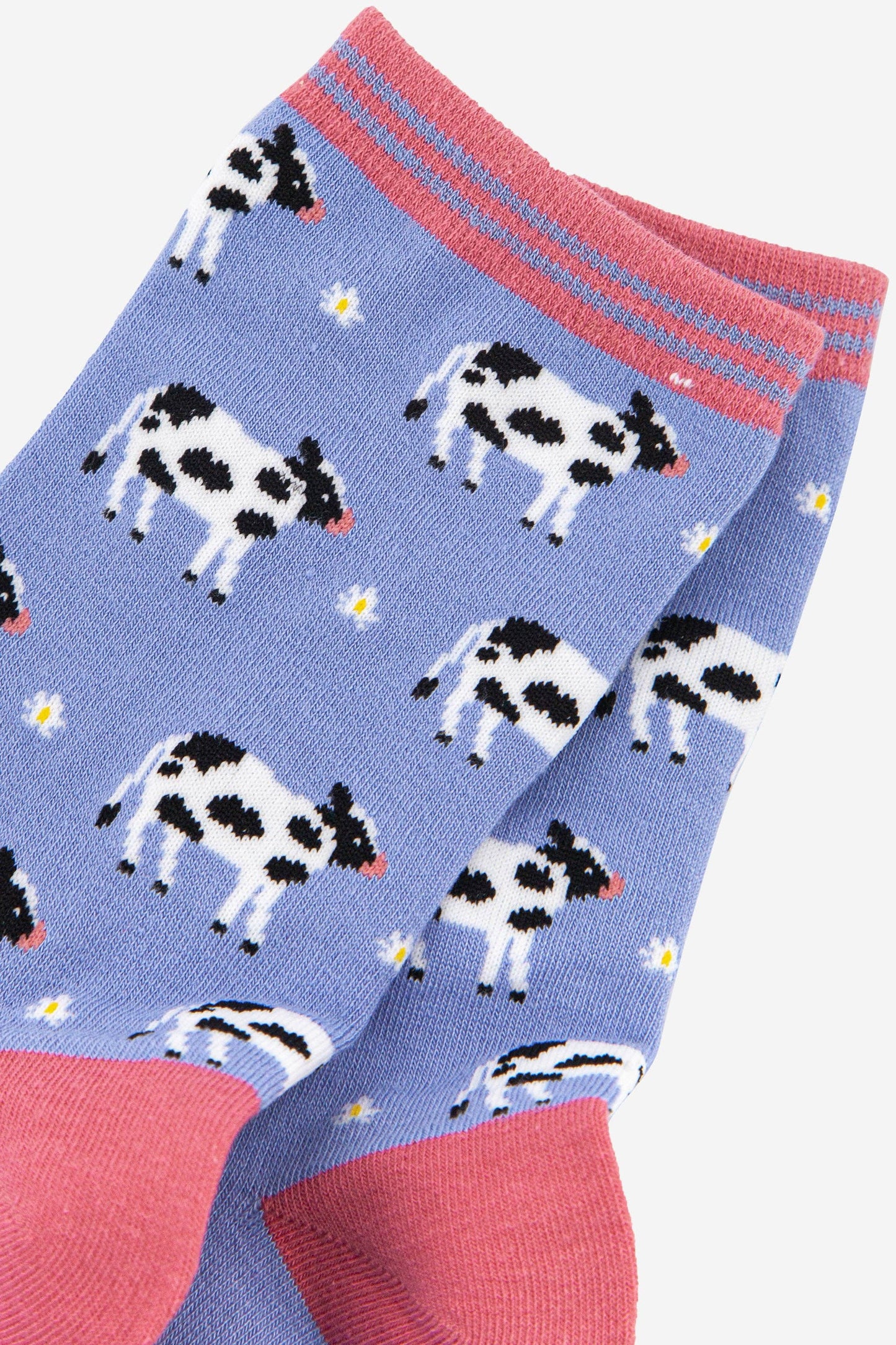 Women's Spring Cow Print Bamboo Socks