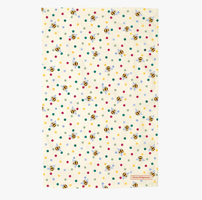 Emma Bridgewater tea towel - Polka dot + bees
