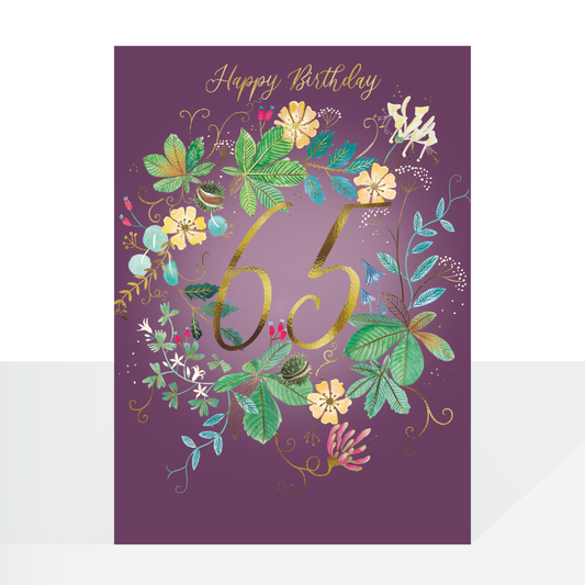 65th fable female birthday card