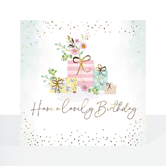 Lovely birthday, presents - card