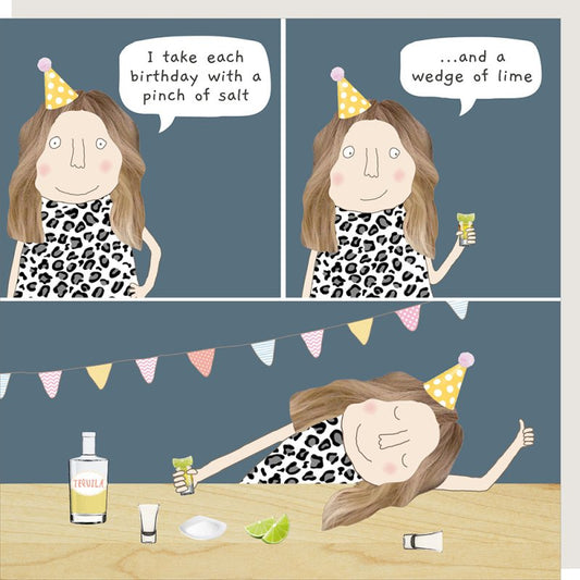 Pinch of salt - birthday card