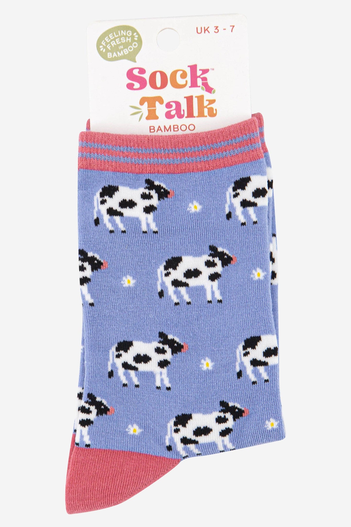 Women's Spring Cow Print Bamboo Socks