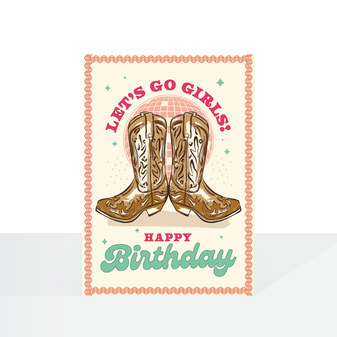 Let’s go girls, Howdy card