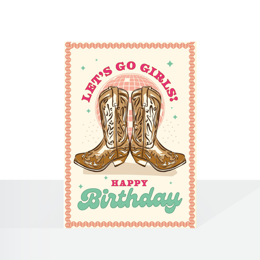 Let’s go girls, Howdy card