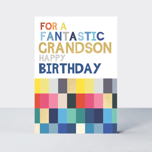 Grandson, birthday checkmate - card