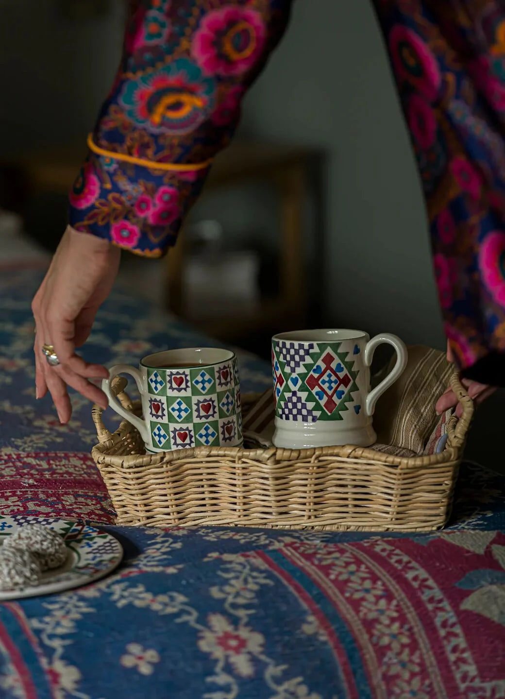 Christmas Quilt half pint mug set of 2 - Emma Bridgewater